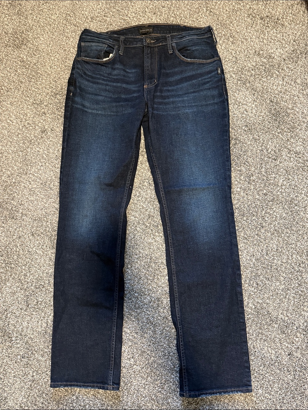 Silver Jeans Dark Indigo Low-Rise Jeans